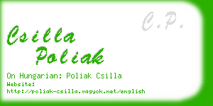 csilla poliak business card